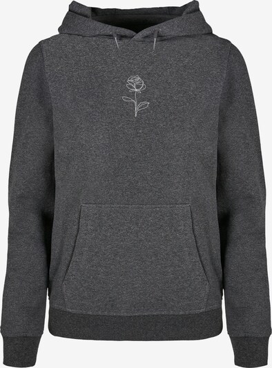 Merchcode Sweatshirt 'Rose' in grau / weiß, Produktansicht
