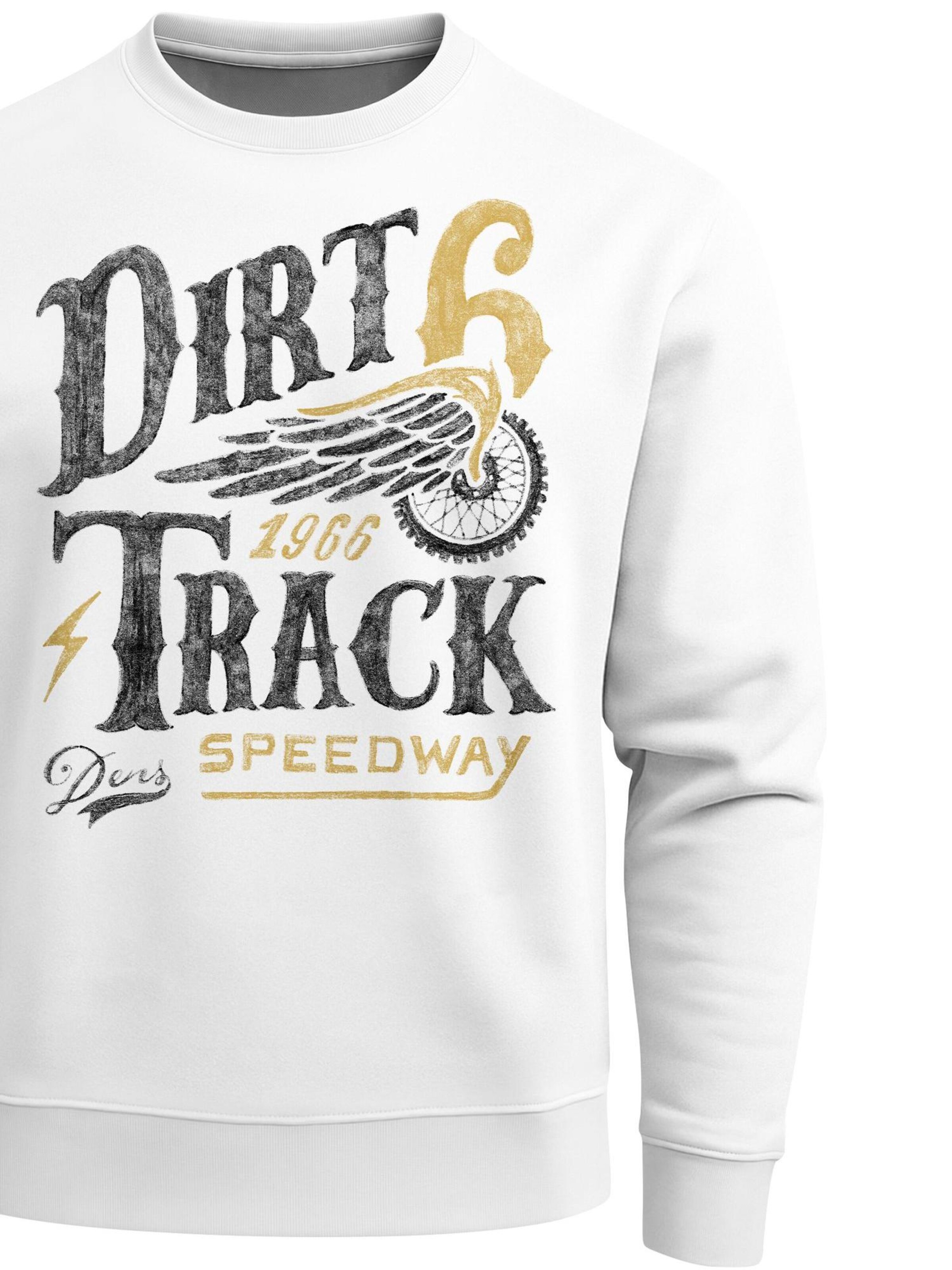 Neverless Sweatshirt 'Dirt Track'‌ in Weiß
