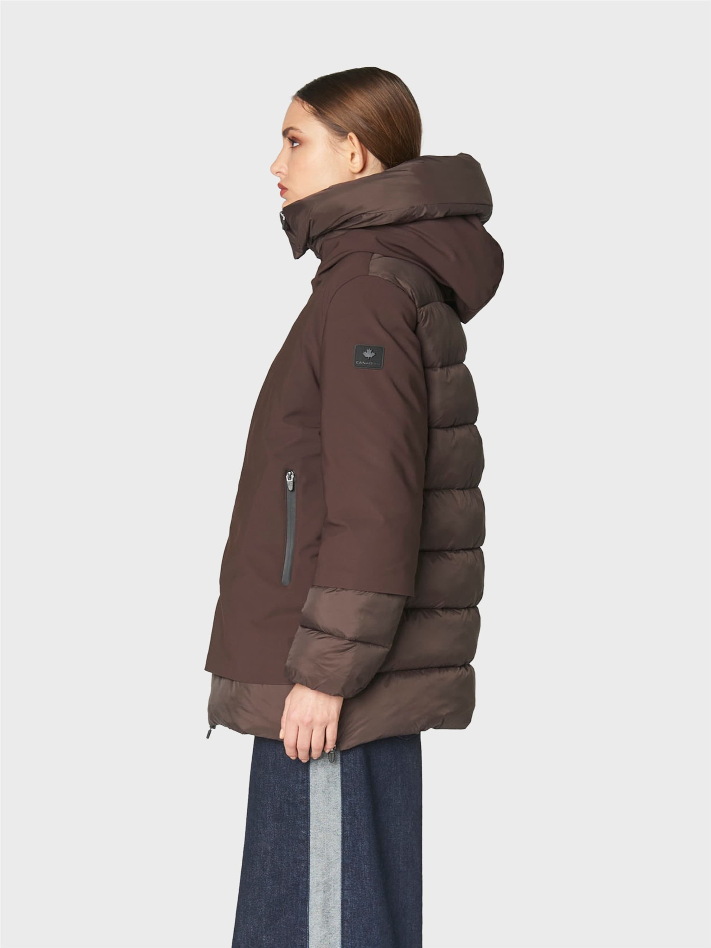Canadian Classics Tussenparka ' BECANCOUR MID ' in Bruin: voorkant