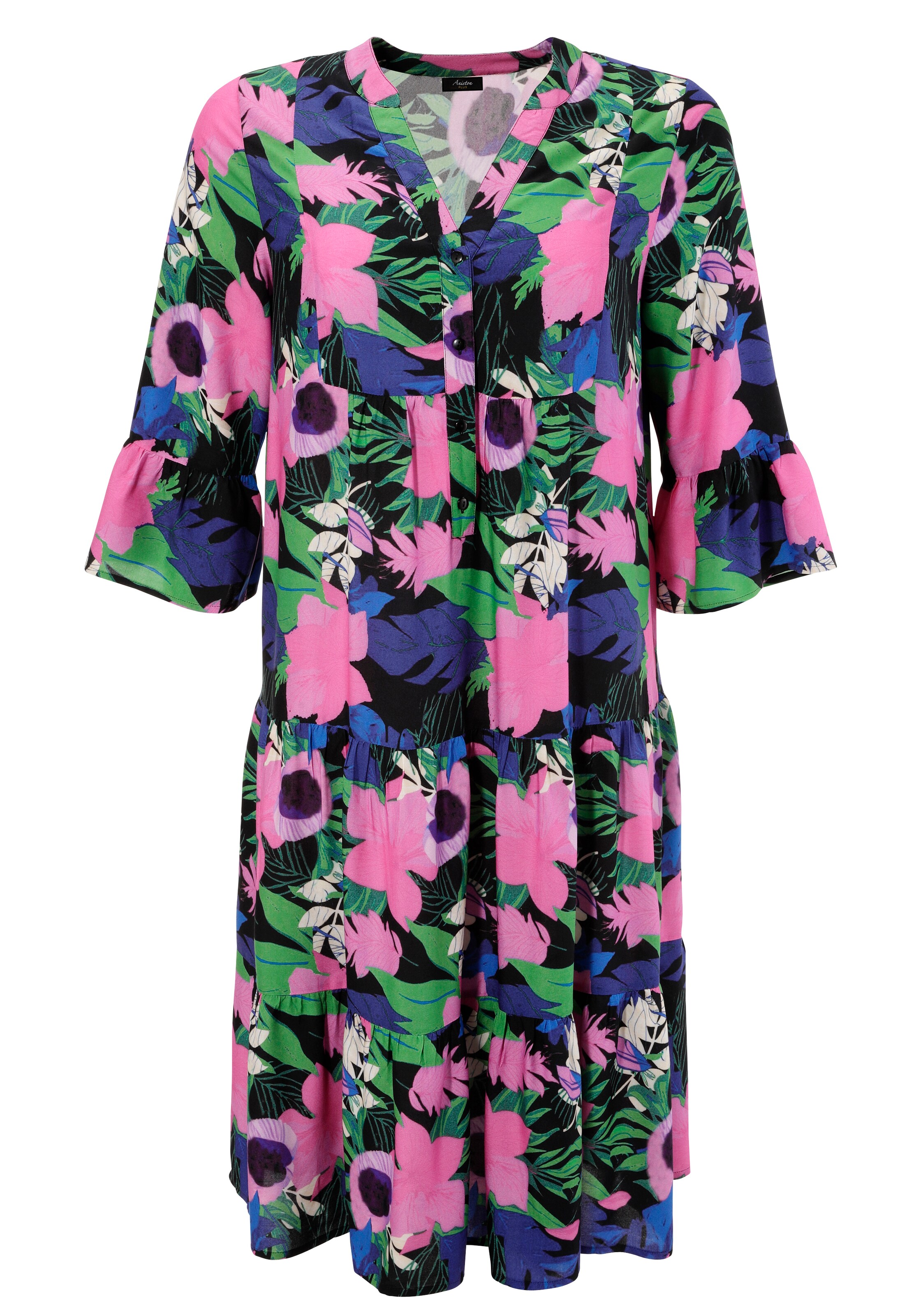 Aniston Shirt Dress in Black: front