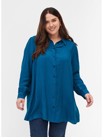 Zizzi Blouse in Blauw: voorkant