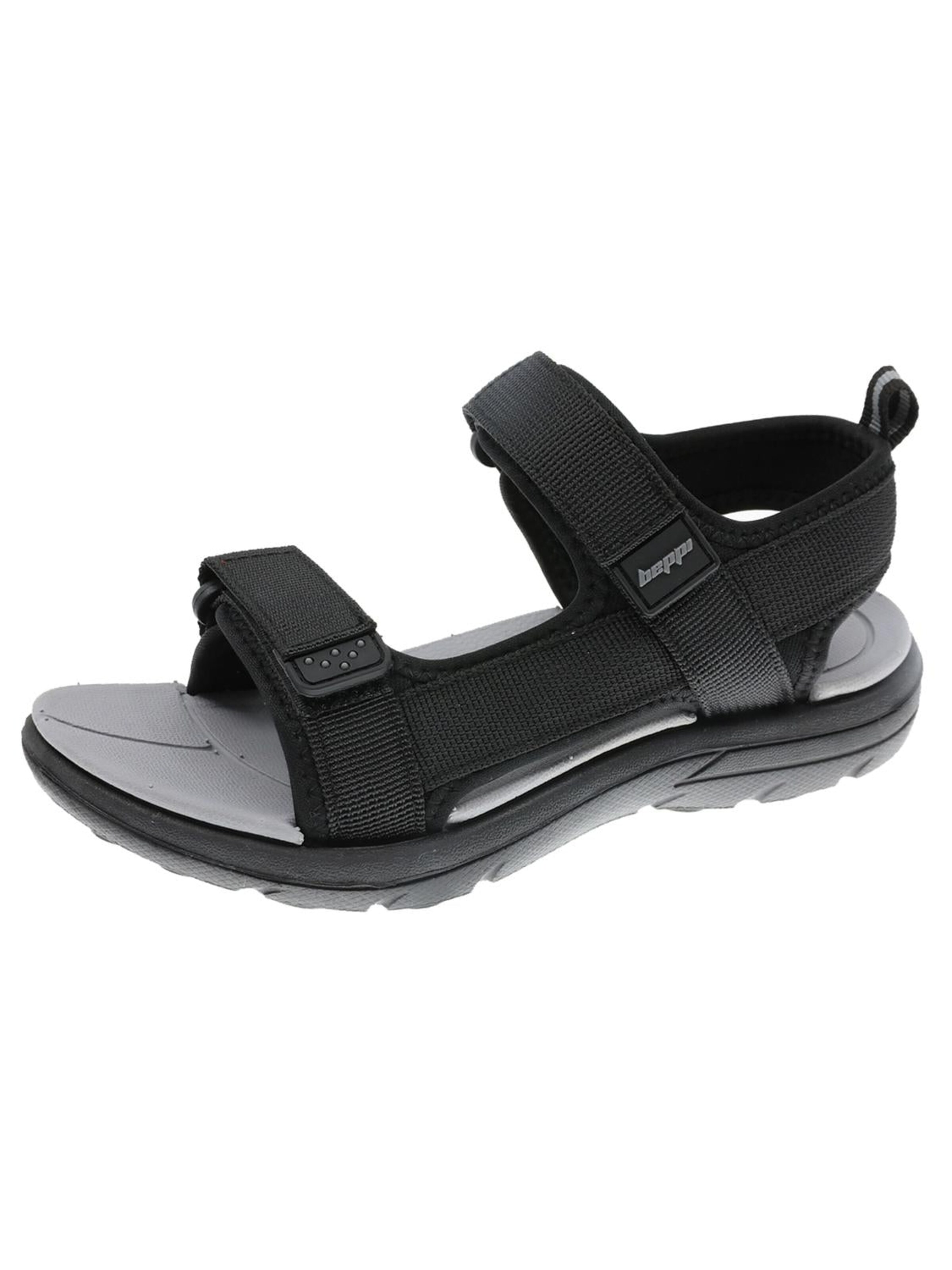 Sandalo di Beppi in nero: frontale