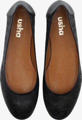 Usha Ballet Flats in Black