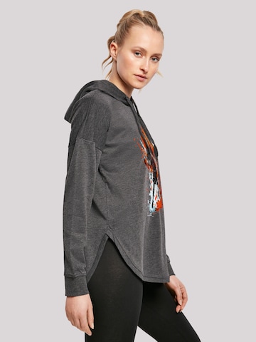 Sweat-shirt 'Orange Splash' F4NT4STIC en gris