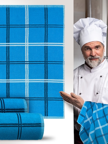 Lashuma Handtuch 'Lyon'‌‌‌‌‌‌ in Blau: Vorderseite