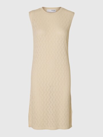 SELECTED FEMME Knit dress in Beige: front