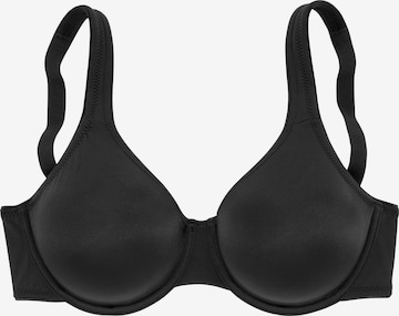 LASCANA T-shirt Bra in Black: front