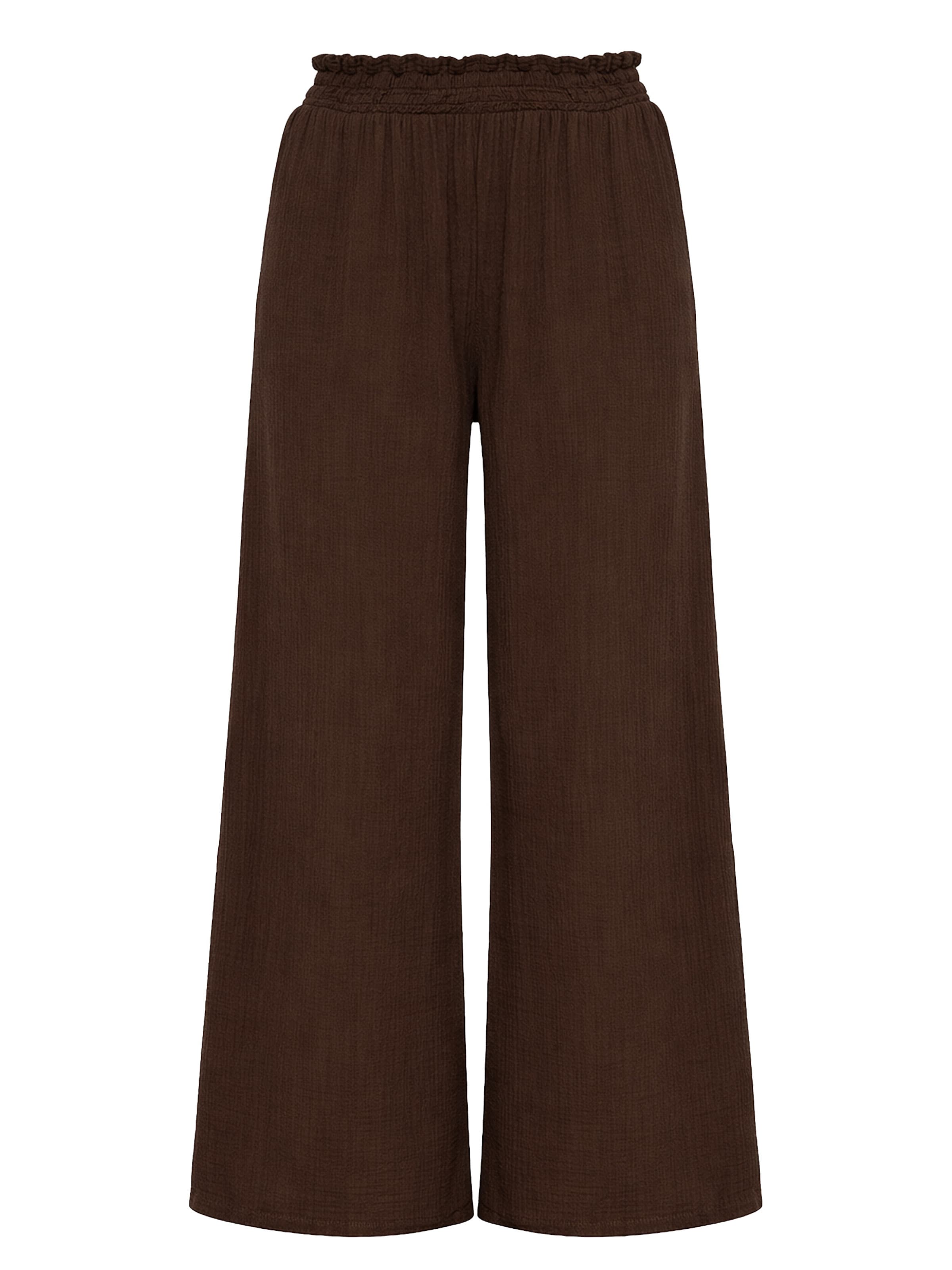 SASSYCLASSY Loosefit Hose‌ in Braun: Vorderseite