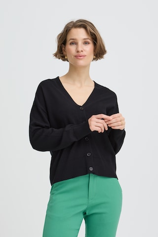b.young Strickjacke 'BYMmorla' in Schwarz: Vorderseite