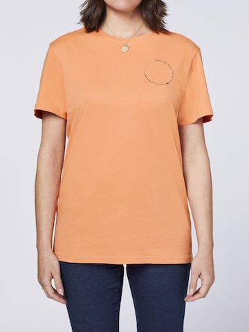 Detto Fatto Shirt ' mit Print-Botschaft ' in Orange