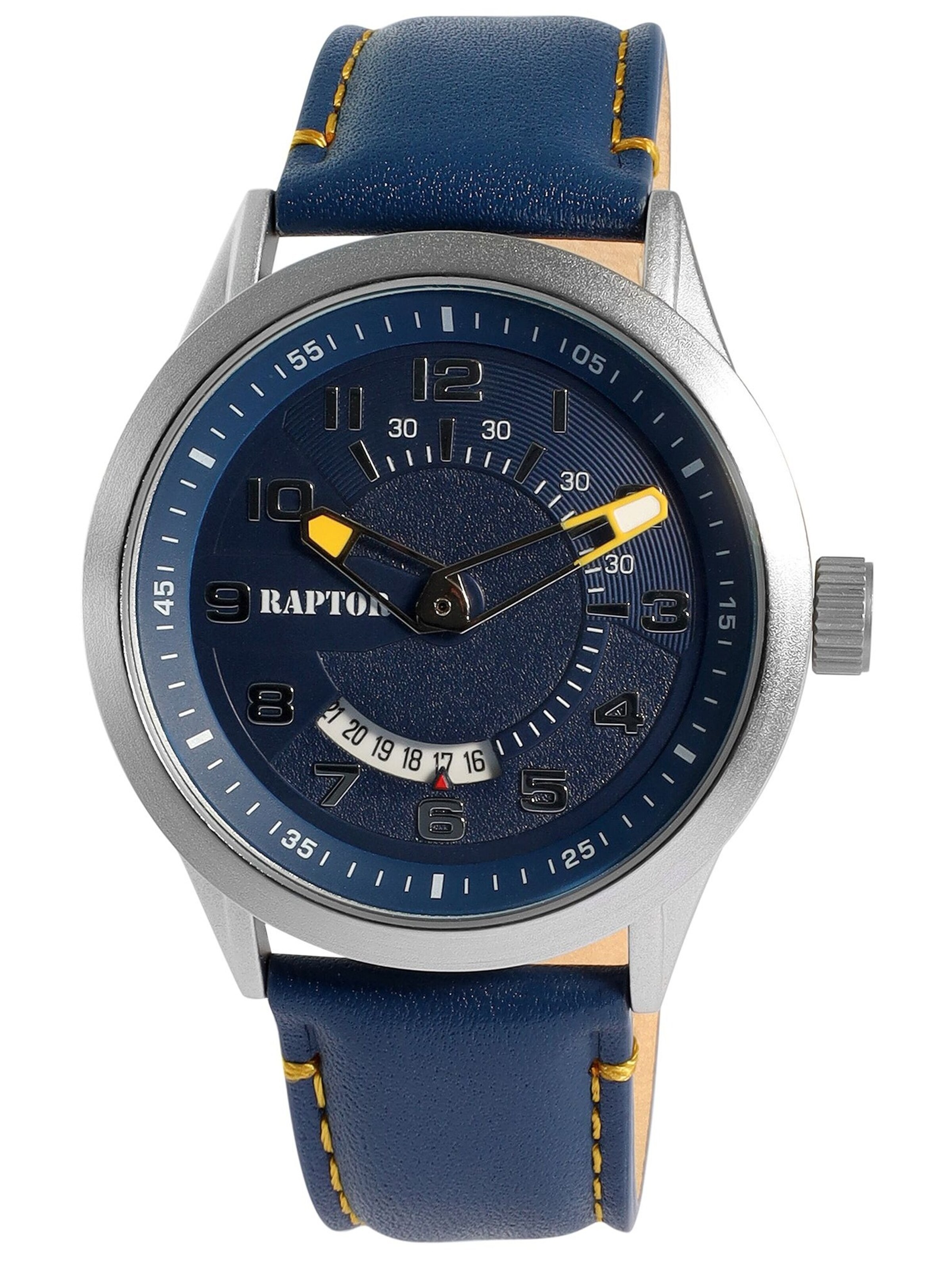 Raptor Analoguhr 'Yava, Datumsanzeige'‌‌ in Blau