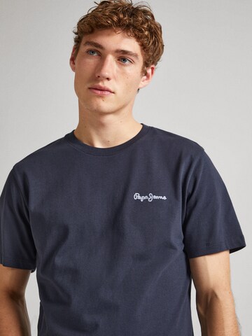 T-Shirt 'Single Cliford' Pepe Jeans en bleu