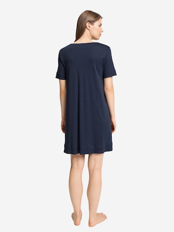 Hanro Nachthemd ' Pilar ' in Blauw