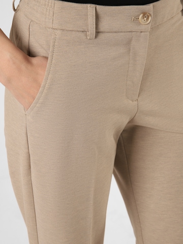 OPUS Regular Trousers with creases 'Mauno' in Beige