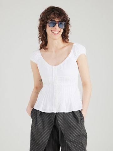 HOLLISTER Blouse in White: front
