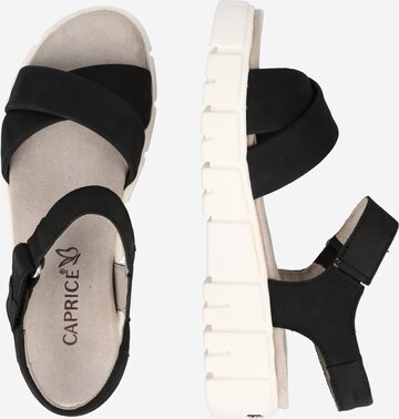 CAPRICE Sandal i svart