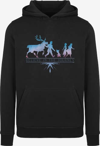 Sweat-shirt 'Disney Frozen 2 Believe In The Journey' F4NT4STIC en noir : devant