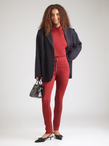 Skinny Pantaloni de la PATRIZIA PEPE pe roșu