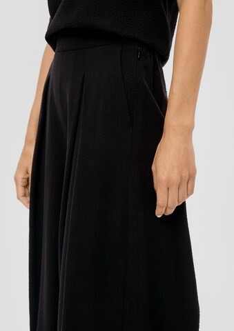 Wide Leg Pantalon s.Oliver BLACK LABEL en noir