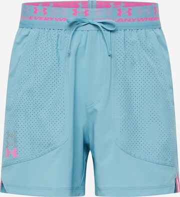 UNDER ARMOUR - Regular Calças de desporto 'ANYWHERE' em azul: frente