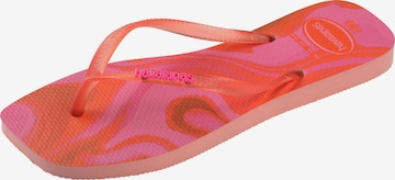 Tongs 'Square Jelly' HAVAIANAS en rose : devant