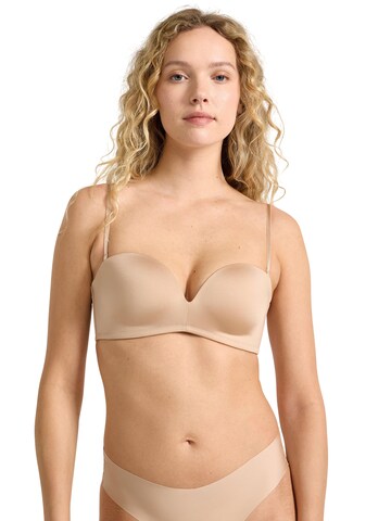 Invisible Soutien-gorge 'Fleur' Lindex en beige : devant