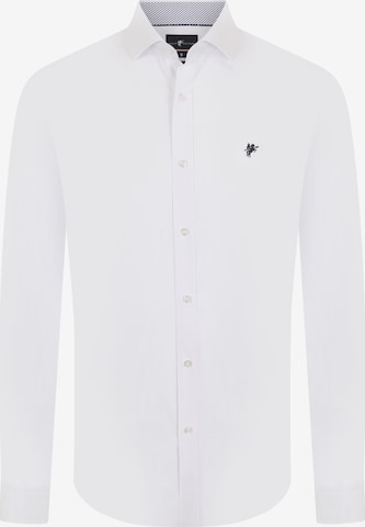 DENIM CULTURE - Camisa 'Bennie' en blanco: frente