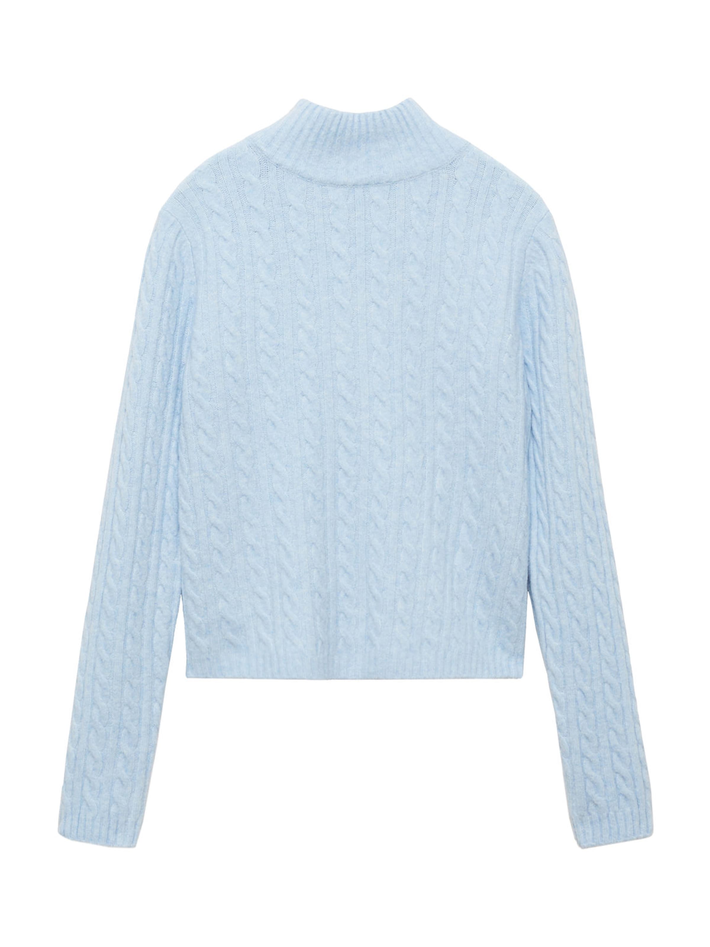 MANGO Pulóver 'SEEDSPER' - kék: elől