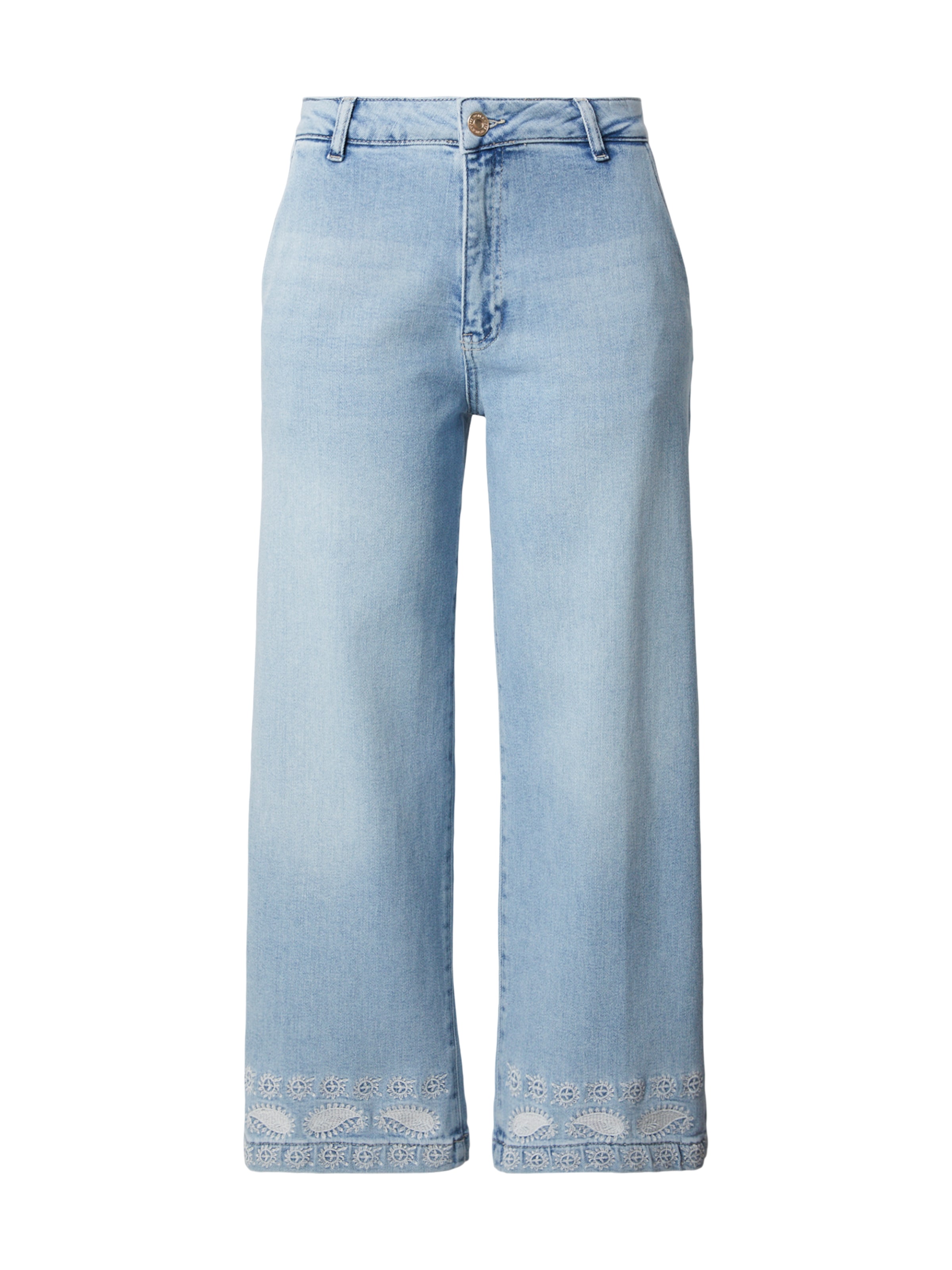 MORE & MORE Wide leg Jeans in Blauw: voorkant