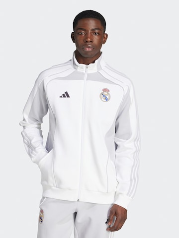 ADIDAS PERFORMANCE Sportsweatjacke 'REAL MADRID' in Weiß: Vorderseite