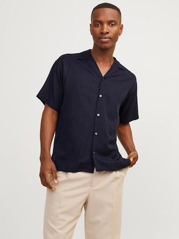 JACK & JONES - Comfort Fit Camisa 'CAARON' em azul: frente