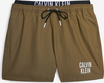 Calvin Klein Swimwear Board Shorts in Green: front