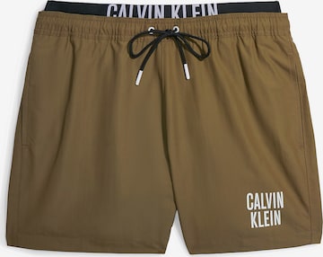 Calvin Klein Swimwear Board Shorts in Green: front