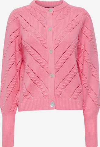 PULZ Jeans Knit Cardigan 'Amy' in Pink: front