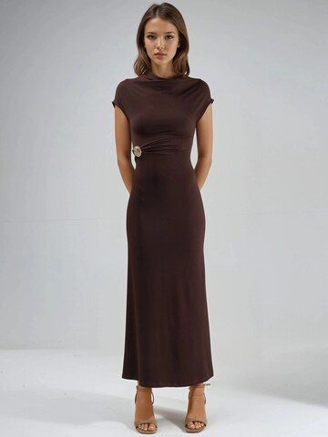 Busem Evening Dress in Brown: front
