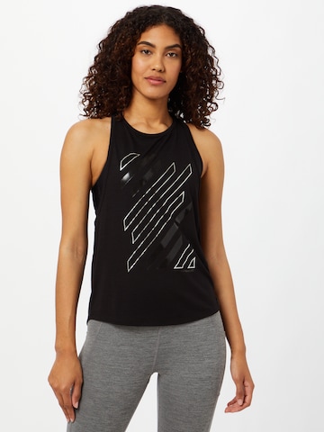 Superdry Sports Top in Black: front