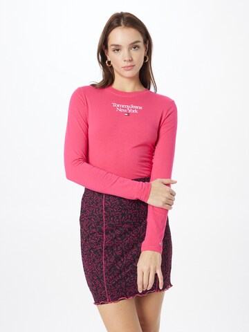 Tommy Jeans Shirt in Roze: voorkant