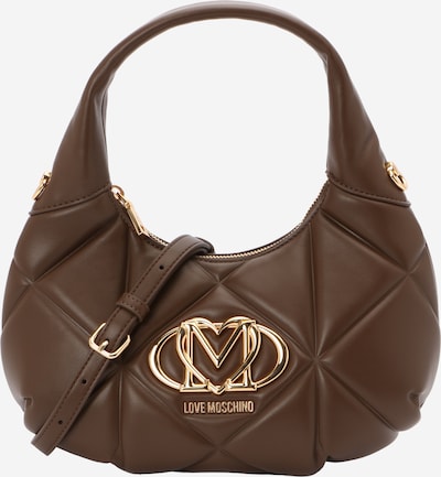 One Size dydžio Rankinė ant peties iš Love Moschino, spalva – šokolado spalva / Auksas, Prekių apžvalga