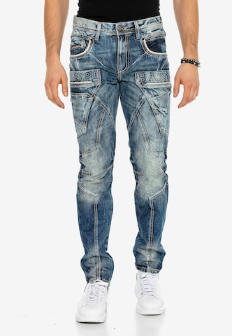 CIPO & BAXX Slimfit Jeans 'Crossroads' in Blauw: voorkant