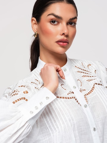 Ombre Blouse in White