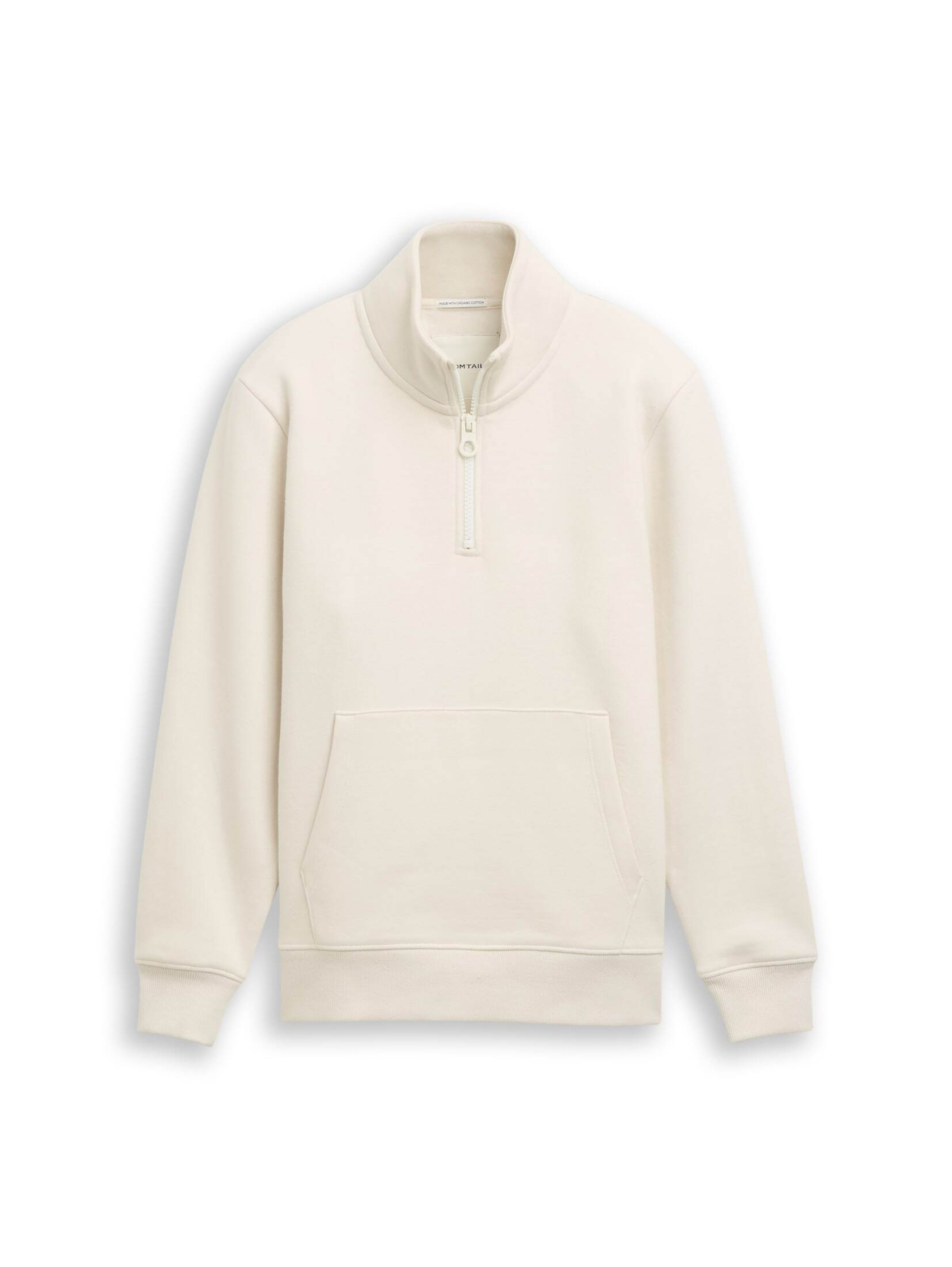 TOM TAILOR Sweatshirt in White: front