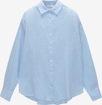 Pull&Bear Blouse in Blauw: voorkant