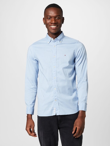 TOMMY HILFIGER Slim fit Overhemd in Blauw: voorkant