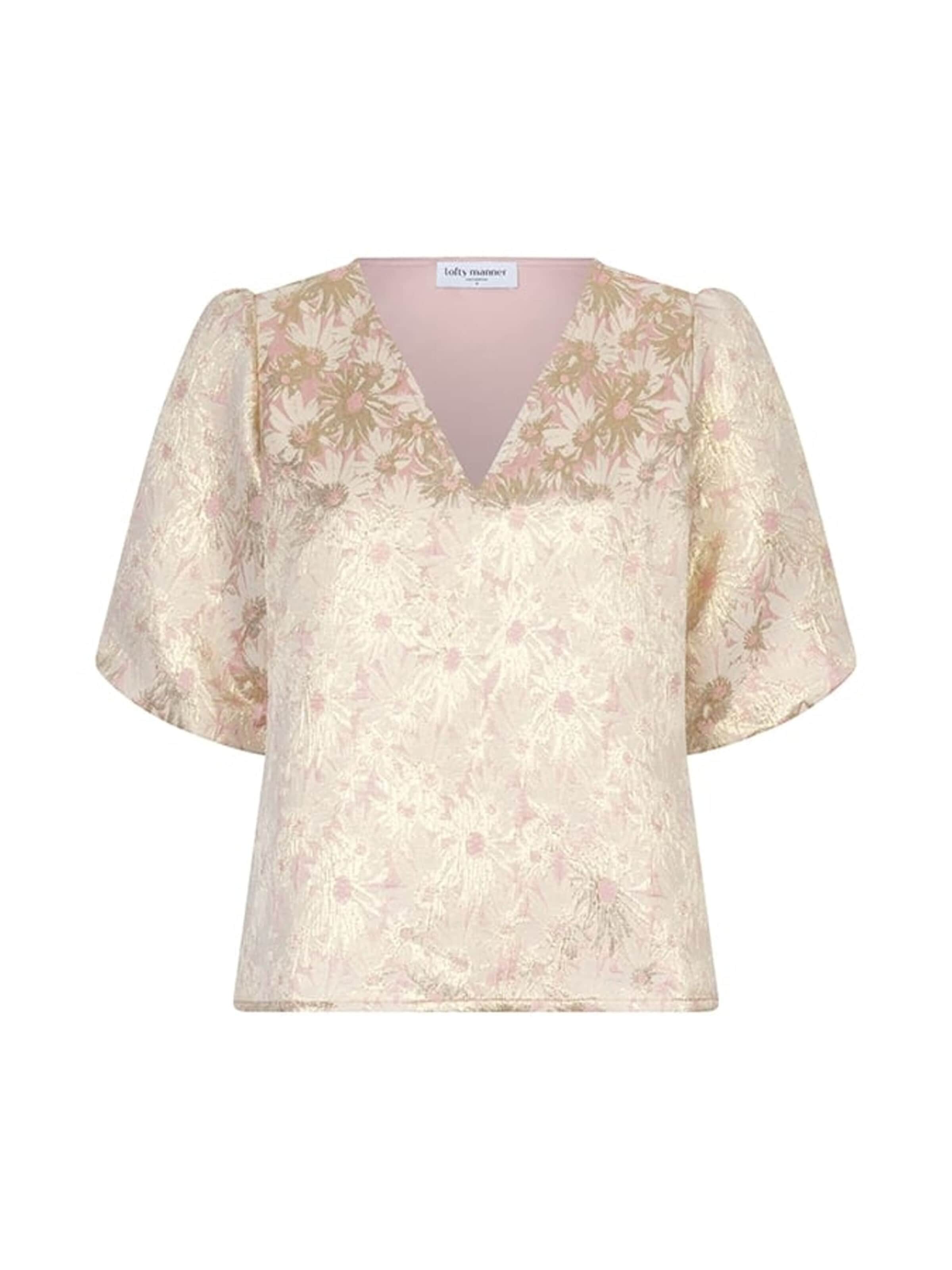 LOFTY MANNER Top 'RC301 - Top Nathalia' in Beige: voorkant