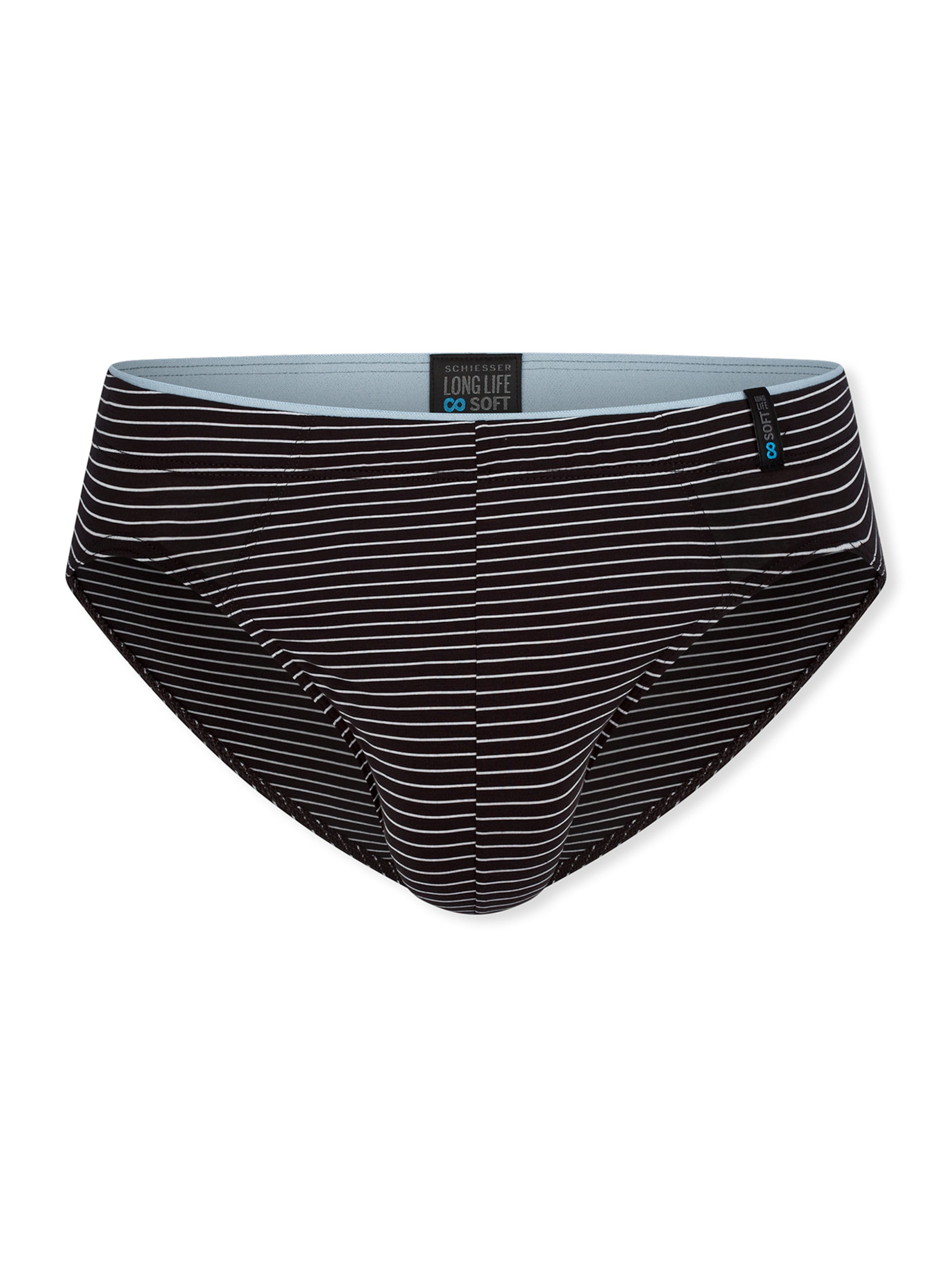 SCHIESSER Slip ' Long Life Soft ' in XXL in de kleur Grijs / Zwart, Productweergave