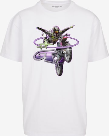 MT Upscale - Camiseta 'Moto' en blanco: frente