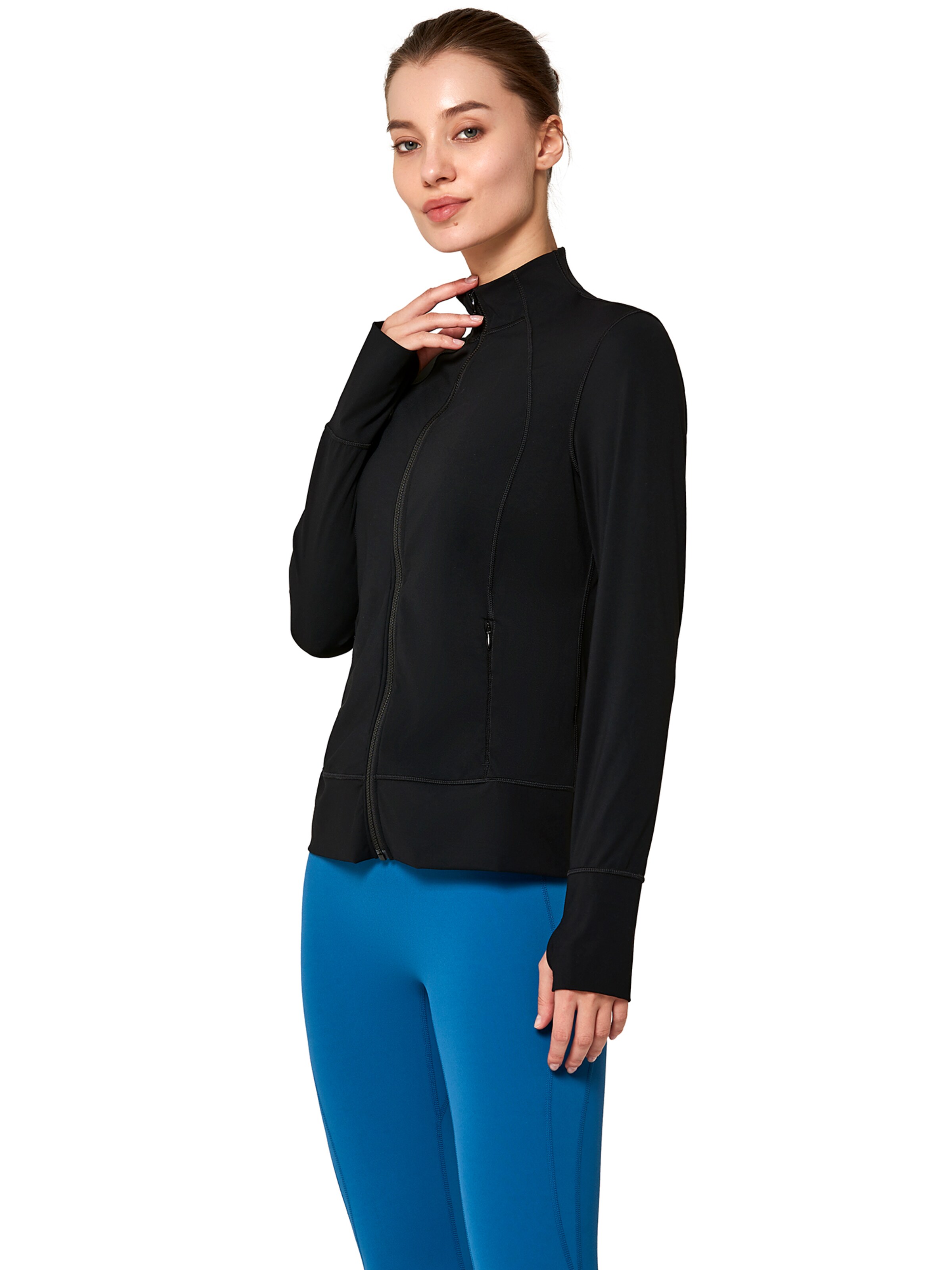 Yvette Athletic Jacket in Black