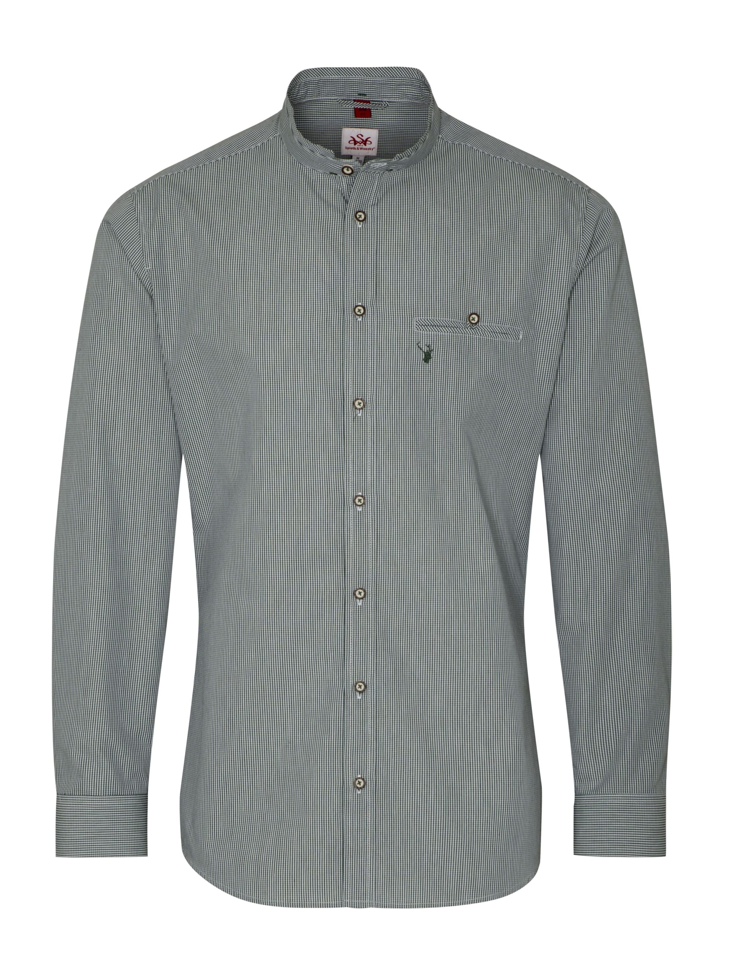 Chemise folklorique 'Alexander' SPIETH & WENSKY en vert : devant