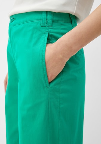 s.Oliver - Pierna ancha Pantalón en verde