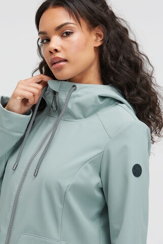 Soccx Lange Softshelljacke mit Kapuze und Logo Artworks in Blau
